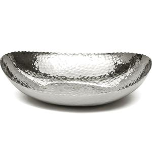 ชามผลไม้โลหะเงินเงาแบบตอกลายสำหรับตกแต่งบ้าน ผู้ผลิตชามโลหะขายส่งตามสั่งสำหรับงานแต่งงานและโรงแรม - Product Image 3