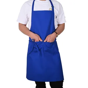 KEFEI Tablier de travail pour imperméable à l'eau imprimé sur mesure avec logo Tablier de cuisine sans lavage résistant à l'huile BBQ Chef Barista Tablier