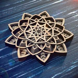 แผ่นผนังไม้ MDF ลายแมนดาลาสำหรับตกแต่งบ้านอย่างมีสไตล์ เพิ่มความสวยงามให้กับผนังด้วยลวดลายอินเดียที่มีความศักดิ์สิทธิ์และศิลปะ - Product Image 6