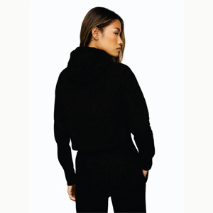 Sudadera Corta para Mujer con Forro Polar, 45% Algodón, 55% Poliéster, Diseño Blackout Sky Script, Personalizada al por Mayor - Product Image 2
