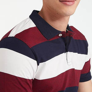 Polo imprimé uni respirant pour homme, personnalisable avec logo et impression, 100 % coton, manches courtes, prix de gros - Product Image 4