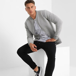 Veste bomber personnalisée de haute qualité avec logo brodé pour hommes, tailles petites et grandes, manches longues, col montant, veste d'hiver en nylon/polyester - Product Image 1