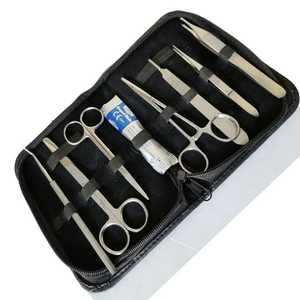 Kit de instrumentos de sutura quirúrgica, herramienta para estudiantes de medicina, Kit de ejercicio, equipo experimental anatómico de acero inoxidable - Product Image 6