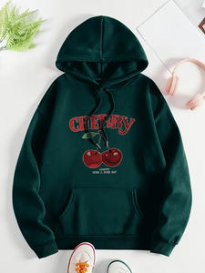 Sudadera con capucha de lana de invierno de calidad superior para mujer, suéter de diseño de nuevo estilo, Sudaderas con cuello con capucha, patrón de estampado en blanco para adultos - Product Image 6