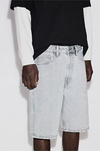 กางเกงขาสั้นผ้าใยสังเคราะห์ยืดได้5กระเป๋าสำหรับผู้ชายทรงปกติและใส่สบาย - Product Image 5