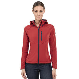Veste Softshell imperméable et respirante pour femmes avec impression de logo personnalisé Service OEM Fermeture à glissière de style décontracté - Product Image 2
