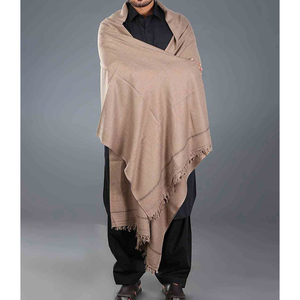 Custom Made Pakistani Large Mens Cardigan Kashmiri <b>Pashmina</b> Shawls Brown Color Groom <b>Wedding</b> Party Outerwear Head Winter Shawls - Product Image 3