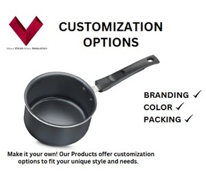 Casserole en fonte antiadhésive compatible induction, ustensiles de cuisine en métal avec couvercle en verre pour la cuisson, style Venus Pan - Product Image 3