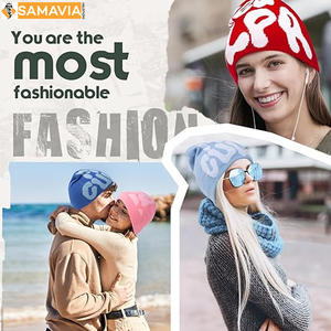 หมวกบีนนี่ถักลายตัวอักษรแจ็คการ์ดสำหรับผู้ชายผู้หญิงหมวกแก๊ปทรงกะโหลกแฟชั่นสไตล์สตรีทแวร์ออกแบบโลโก้ได้ตามต้องการ - Product Image 6