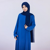 2025 mode Simple robe musulmane solide Abaya arabe turquie dubaï caftan modeste à manches longues Maxi robe islamique vêtements LR593