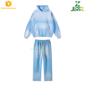 High-quality Custom Acid Wash Tracksuit Nylon Stone Wash Vintage Fleece Winter <b>Plus</b> <b>Size</b> Hoodie Sweatpants <b>Jogger</b> <b>Set</b> Men - Product Image 4