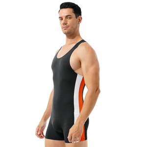 High Quality Customized Design Reversible Waterproof Breathable Professional Sublimation Printed <b>Men's</b> Wrestling <b>Singlet</b> Summer - Product Image 4