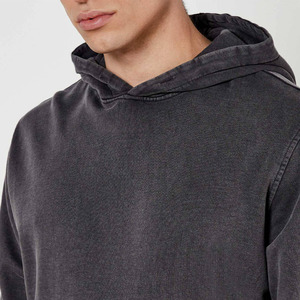 Sudadera con Capucha para Hombre, Estilo Deportivo Vintage, con Bolsillo, Mezcla de Algodón Suave, Secado Rápido, Transpirable, Tejido de 360g, Estilo Casual Urbano, OEM/ODM - Product Image 3