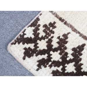 พรมตุรกีขนาดเล็ก 1.5x3.5 ฟุต ลายดอกไม้สีขาวสไตล์วินเทจ - Product Image 5
