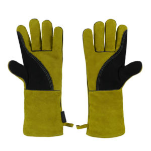 Guantes DE SEGURIDAD duraderos de piel de vaca auténtica, guantes de trabajo resistentes al fuego, resistencia al calor para protección de soldadura - Product Image 4
