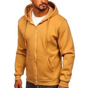 Gym Nieuw Binnen Heren Lente Fleece Gevoerde Hoodie Met Lange Mouwen Zak Met Rits En Warme Jassen Sweatshirt