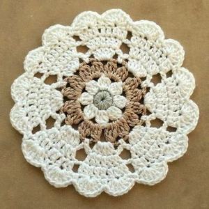 2025 Cross Border New Pure Handmade Hook Weaving Tea Cup Tableware Mat Insulation and <b>Table</b> <b>Protection</b> - Product Image 3