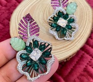 ต่างหูสุดโปรดคุณภาพระดับหรูดีไซน์หินโฆษณาสุดหรูเหมาะสำหรับงานเฉลิมฉลองงานแต่งงานต่างหูสวมใส่แบบโมเดิร์นสำหรับผู้หญิง - Product Image 2