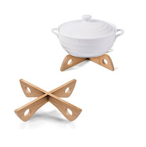 Dessous de plat en bois pour thé café Dessous de plat en bois naturel pour la décoration intérieure Forme carrée et bol de service utilisation de la table à manger - Product Image 1