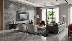 2026 Premium Quality 1st Grade Polished Royal Grey Onyx Marble Slab Tile 20-30mm Thickness Durable Contemporary Design Hotel Use - Product Image 2