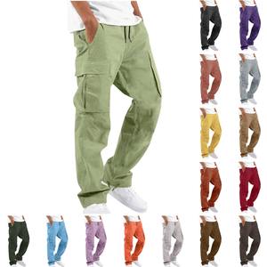 Pantalon de jogging pour homme été, séchage rapide, respirant, polyester et coton, pantalon de course à pied, fermeture à cordon, poches latérales - Product Image 1