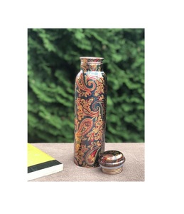 ขวดน้ำทองแดงบริสุทธิ์สำหรับสำนักงานยิมโยคะและอายุรเวทดื่มโดยตรงแนะนำโดยผู้ผลิตในอินเดีย - Product Image 5