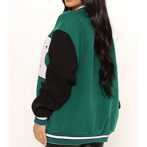 Chaqueta universitaria para mujer, Top corto, chaqueta con letras personalizadas, apliques de logotipo, parches bordados con letras, chaqueta universitaria recortada para mujer - Product Image 2