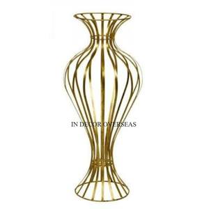 Métal de qualité supérieure plaqué or de haute qualité et marbre blanc fait Unique Designer pièce maîtresse de mariage décoration Harlow Stand - Product Image 2