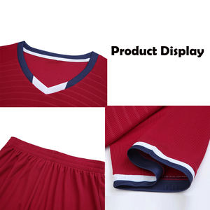 ชุดฝึกซ้อมฟุตบอล โลโก้สั่งทำ ชุดฟุตบอล แห้งเร็ว ผ้าโพลีเอสเตอร์ เสื้อ กางเกงขาสั้น สำหรับทีมฝึกซ้อม รับผลิตแบบ OEM ODM จำนวนมากจากโรงงาน - Product Image 3