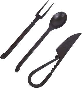 Ensemble de couverts en acier inoxydable, nouveau service de couverts en métal pour ustensiles de cuisine, nouveau service de couverts en métal, cuillère et fourchette, style médiéval, 304 - Product Image 4