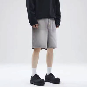 Wholesale Custom <b>Mens</b> Summer Denim Jorts 100% Cotton Skinny <b>baggy</b> <b>shorts</b> High Street Style Reasonable Price OEM Service - Product Image 3