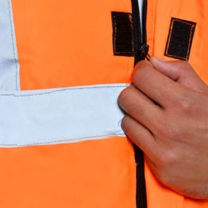 Veste de sécurité légère à fermeture éclair complète Veste de sécurité fabriquée en polyester Veste de sécurité robuste - Product Image 6