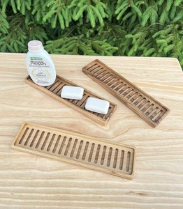 CRESCENT CRAFTS Jabonera Grande de Madera Pulida, Moderna, Geométrica, Hecha a Mano, Ecológica y Resistente al Agua para Baño y Cocina - Product Image 3