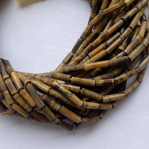4mm 6mm 8mm Natural marrón amarillo Ojo de Tigre facetado tubo largo plano cuentas de piedras preciosas hebras para la fabricación de joyas semipreciosas - Product Image 2