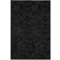 Tapis en cuir de vachette Chic rustique fait à la main Patchwork Design cuir Patchwork solide noir tapis peau de vache tapis en cuir fait à la main