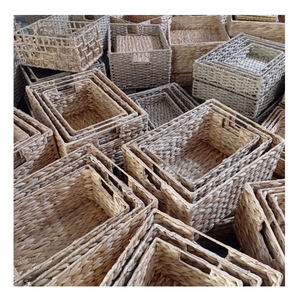 Proveedor de Vietnam de cesta de jacinto de agua Premium que ofrece almacenamiento sostenible hecho a mano para una importación internacional confiable - Product Image 6