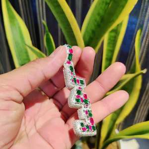 Oro Rosa 925 plata esterlina VVS moissanita diamante dos tonos lujo letra inicial nombre colgante personalizado Hip Hop joyería - Product Image 1