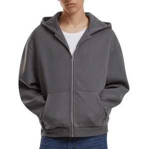 Sudaderas con Capucha Personalizadas de 440g, 100% Algodón, Estilo Holgado, con Cremallera, para Hombre, Bordadas, Ecológicas - Product Image 3