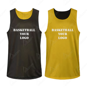 Vente en gros de maillots de basketball personnalisés pour hommes ensembles d'uniformes d'équipe réversibles 100% polyester maille respirante antibactérienne à séchage rapide - Product Image 2