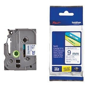 Cinta Adhesiva para Etiquetas de Oficina Brother P-touch TZe-223, 9 mm x 8 m (Ancho x Largo), Blanca y Azul, BROTHER - Product Image 1