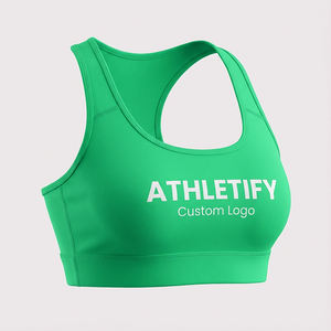 Soutien-gorge de sport à dos nageur pour femme à fort impact, pour la salle de sport, la course à pied, le yoga, confortable, offrant un soutien, respirant, couvrant entièrement, évacuant l'humidité - Product Image 1