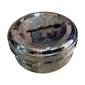 2024 Latest Stainless Steel Tiffin Lunch Box round 1 Tier Carved Design Food Not Leaking For Kids and Adults For Export - Product Image 4
