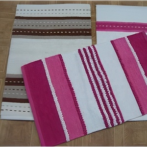 MÁS Alfombra tejida a mano de algodón de chenilla 2 'x 3' Rectangar tejido diseño geométrico alfombra comedor sala de estar Alfombra tejida lavable hogar - Product Image 1