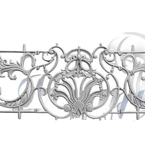Barandilla de Metal Gris Pulido, Balaustrada Moderna de Hierro Fundido para Balcón, Resistente al Óxido y al Agua, Sin Marco, para Uso Residencial - Product Image 1