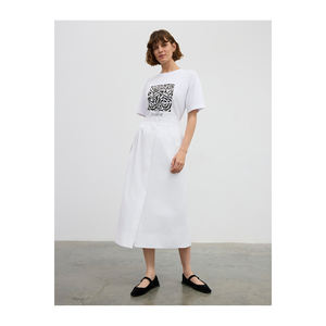 Jupe en mélange de coton avec poche avant et ceinture élastique, coupe confortable - Product Image 2