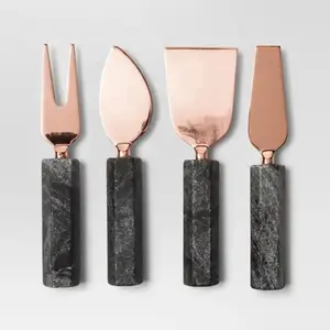 Juego de Quesos de Acero Inoxidable con Mango Negro Rústico, Perfecto para Cenas Elegantes, Utensilios de Cocina con Estilo, Servicio de Hotel y Vajilla - Product Image 6
