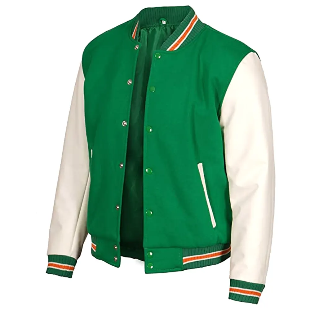 2023 사용자 정의 Varsity 재킷 남성 가죽 소매 캐주얼 고등학교 레터맨 재킷 남성