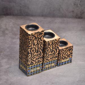 Soporte de incienso de madera personalizado, diseño impreso a mano, quemador Bakhoor Mubakhara hecho a mano para el hogar, oficina, mezquita religiosa - Product Image 6