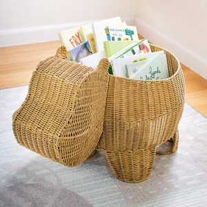 Cesta decorativa para bebés y niños, cesta de almacenamiento de ratán tejida a mano, cestas con forma de animales, cestas infantiles. - Product Image 2