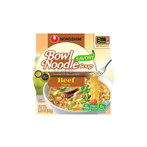 NONGSHIM BOWL <b>NOODLE</b> SAVORY BEEF 12 PACK - Product Image 3